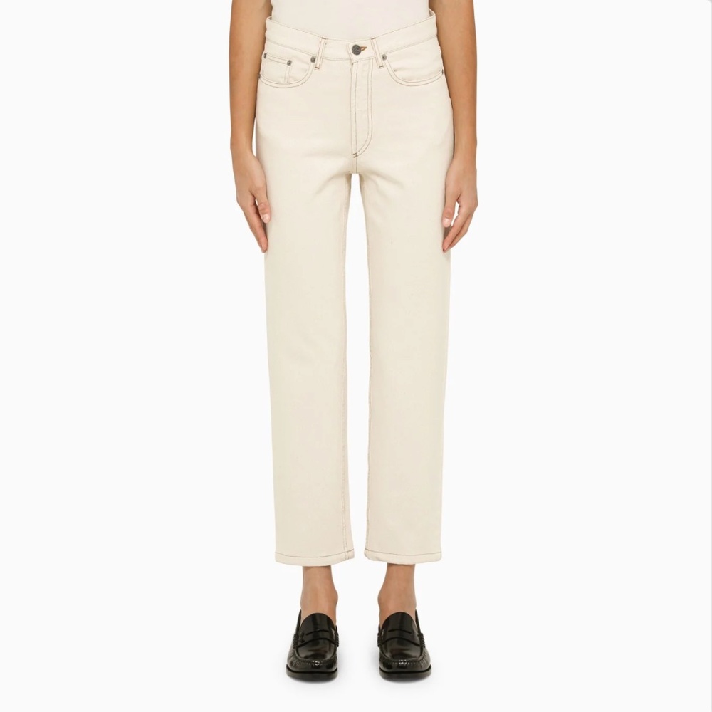 A.P.C Martin Jean 90s classic fit white cream mid high waisted straight apc S 27
